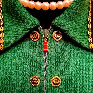 Beautiful St.John Collection Jacket with gold button designs.
